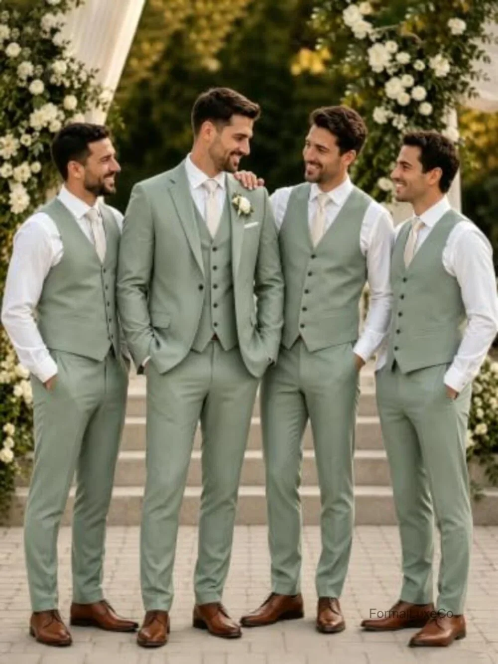 Men's 3 Piece Slim Fit Suit Set - Formal Business Wedding Tuxedo